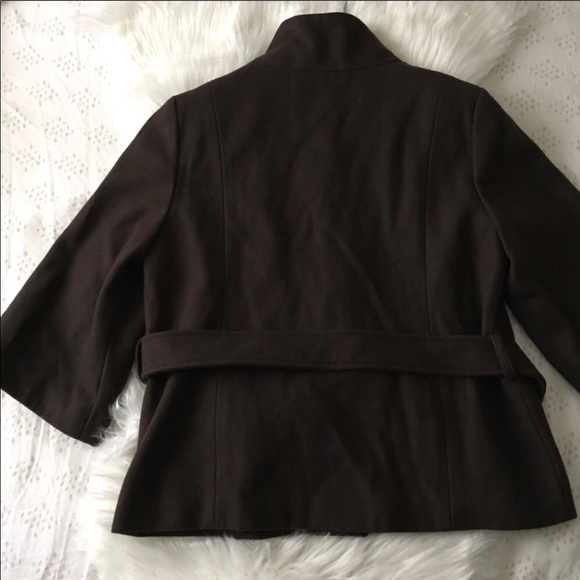 Brown Fitted Jacket W/ Belt - Picture 7 of 8